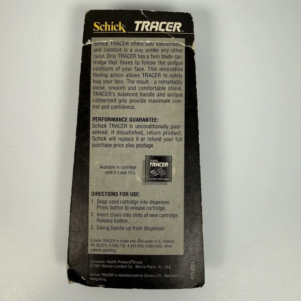 Vintage 1991 Schick Tracer Razor w/ 2‎ Flexible Cartridges Promotional Item New